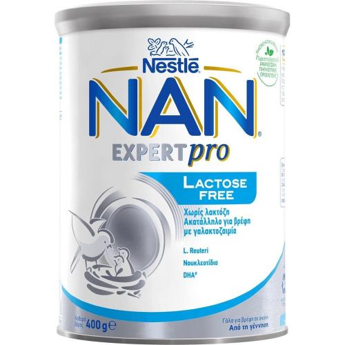 Nestle NAN Expert pro Lactose Free Γάλα σε Σκόνη Χωρίς Λακτόζη για Βρέφη Από τη Γέννηση, Ακατάλληλο για Βρέφη με Γαλακτοζαιμία 400g